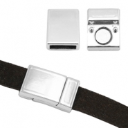 Chiusure magnetiche metallo qualità base Ø10,2x3,1 mm argento antico