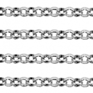 Componenti in acciaio inossidabile catena a rolò 3mm argento antico