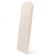 Espositore per bigiotteria di lino piccolo lino-grigio