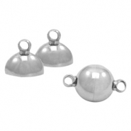 Componenti in acciaio inossidabile chiusura magnetica 6mm tonda argento antico