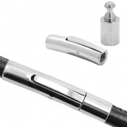 Componenti in acciaio inossidabile chiusura a scatto &Oslash; 4mm argento antico