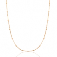 Collane in acciaio inossidabile con palline oro rosa