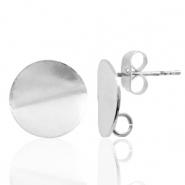 Componenti di metallo TQ orecchini 15mm con anellino argento antico