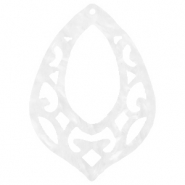 Pendenti in resina stile barocco goccia bianco vivo