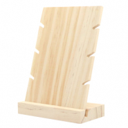 Espositore per bigiotteria di legno per braccialetti naturale (colore naturale di legno)