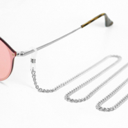 Catenina per occhiali da sole in acciaio inossidabile argento
