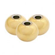 Perline in acciaio inossidabile 6mm oro