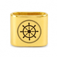 Passanti di metallo DQ a forma di timone Mix & Match oro (privo di nichel)