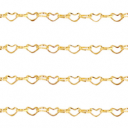 Componenti in acciaio inossidabile catena a rolò a forma di cuore oro