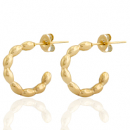 Orecchini in acciaio inossidabile a cercio oro