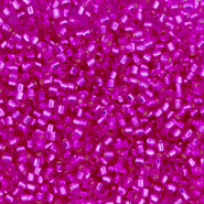 Perline Miyuki Delica 11/0 Silverlined dyed fuchsia pink DB-1340