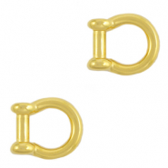 Ciondoli di metallo DQ distanziatore anello oro (privo di nichel)