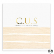 C.U.S® nastro di gioielli scintillante beige pesca