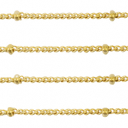 Componenti in acciaio inossidabile catena a rolò grumetta con palline oro