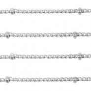 Componenti in acciaio inossidabile catena a rolò grumetta con palline argento