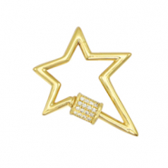 Chiusura con zirconia fulmine oro