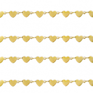 Componenti in acciaio inossidabile catena a rolò cuore oro