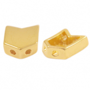 Perline di metallo DQ duo beads freccia oro (privo di nichel)