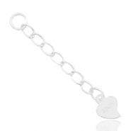Componenti in argento 925 allungatrice con cuore argento