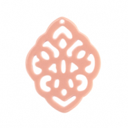 Pendenti in resina barocco rombo rosa vintage