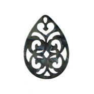 Pendenti in resina barocco goccia nero