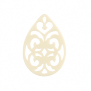 Pendenti in resina barocco goccia biancastro