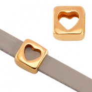 Perline di metallo DQ color oro rosa Passanti di metallo DQ color oro rosa