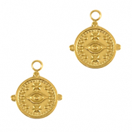 Ciondoli in acciaio inossidabile occhio della provvidenza oro