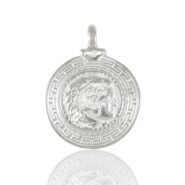Ciondoli di metallo DQ Alessandro Magno argento antico (privo di nichel)