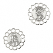 Ciondoli di metallo DQ distanziatore Ges&ugrave; e Maria argento antico (privo di nichel)