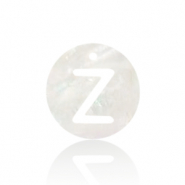 Pendenti di conchiglia prodotti speciali lettera Z bianco (colore naturale)