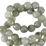 Perline in pietra naturale Labradorite 6mm sfaccettate effetto grigio Cliffside