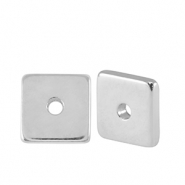 Perline di metallo DQ disco cuadrato 7mm argento antico (privo di nichel)