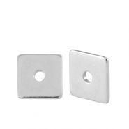 Perline di metallo DQ disco cuadrato 7mm argento antico (privo di nichel)