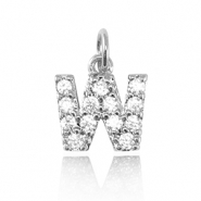 Metallo TQ in ottone ciondolo lettera W argento