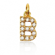 Metallo TQ in ottone ciondolo lettera B oro