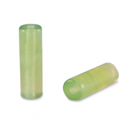 Perline in pietra naturale Agata tubo verde