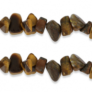 Perline in pietra naturale chips Occhio di tigre marrone oro