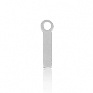 Ciondoli in acciaio inossidabile lettera I argento