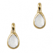 Pendenti di vetro Crystal Glass goccia cristallo-oro