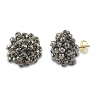 Orecchini sfaccettati con anellino argento