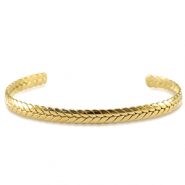 Bracciali in acciaio inossidabile bangle foglia oro