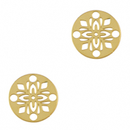 Ciondoli in acciaio inossidabile distanziatore boh&eacute;mien 14mm oro