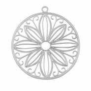 Ciondoli in acciaio inossidabile boh&eacute;mien 30mm argento