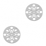 Ciondoli in acciaio inossidabile distanziatore boh&eacute;mien 14mm argento