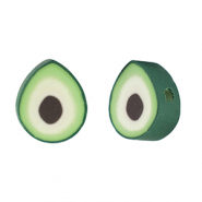 Perline di polimero avocado verde-bianco