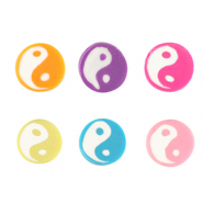 Perline di polimero Yin & Yang multicolore-bianco