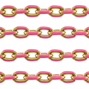 Componenti in acciaio inossidabile a rolò ovale anchor cable links oro-rosa