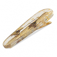 Accessori fermaglio a scatto con fiori secchi rosso borgogna-oro