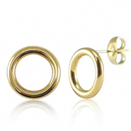 Orecchini in acciaio inossidabile 12mm oro
